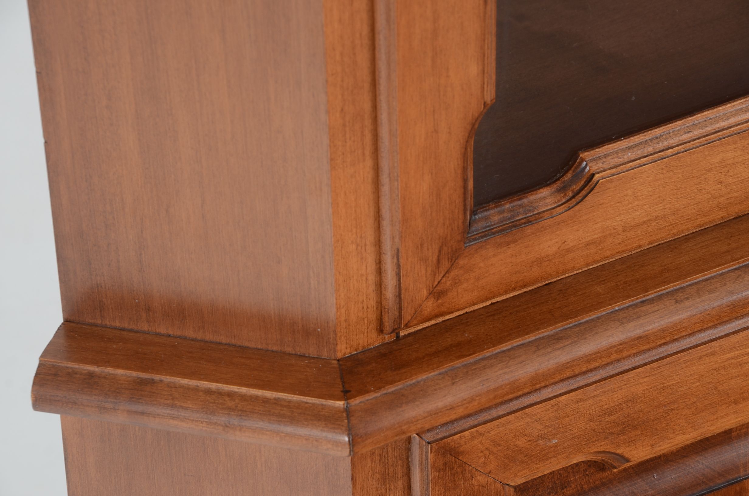 Vintage Tell City Maple Corner Cabinet