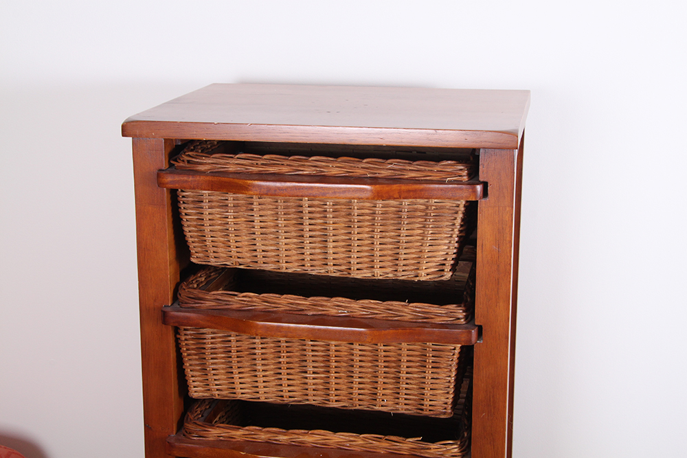 Pull-out Wicker Basket Drawers