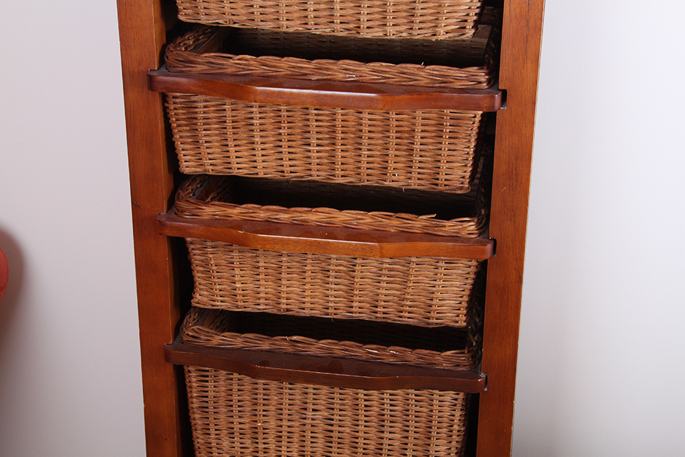 Pull-out Wicker Basket Drawers