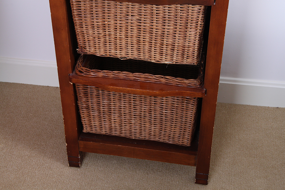 Pull-out Wicker Basket Drawers