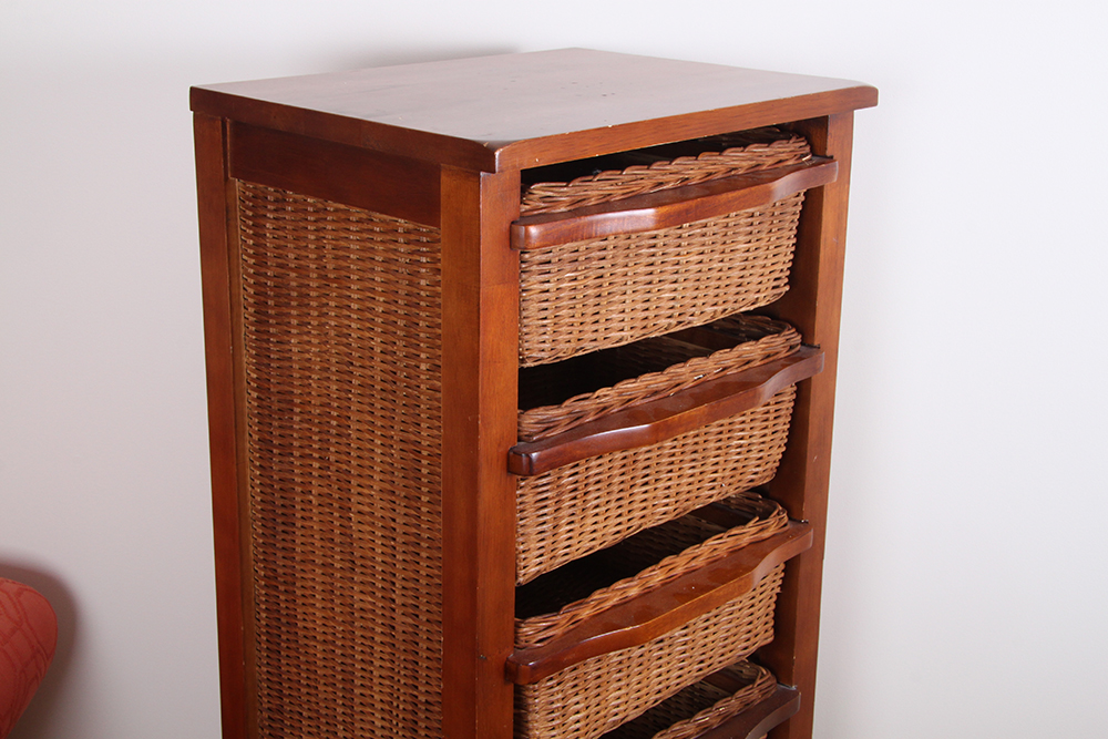 Pull-out Wicker Basket Drawers