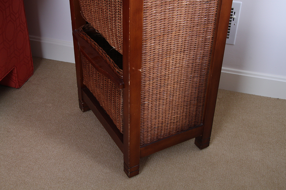 Pull-out Wicker Basket Drawers
