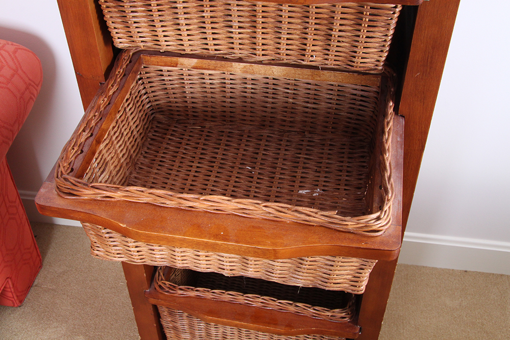 Pull-out Wicker Basket Drawers