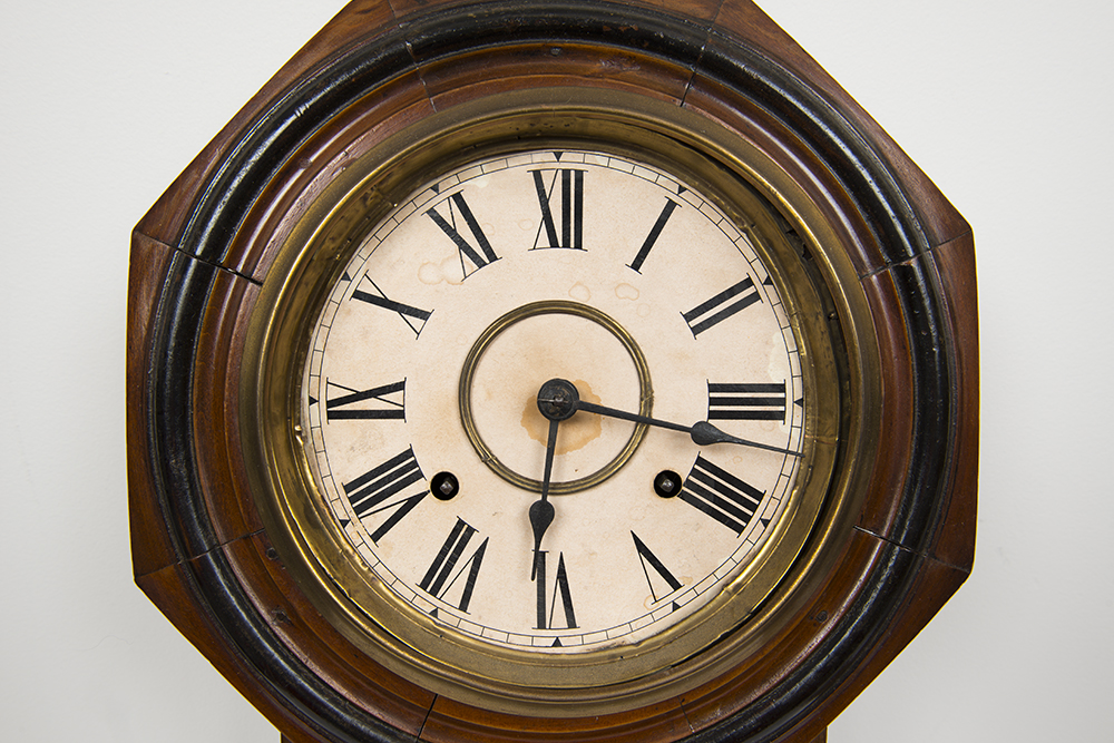 Antique Japanese Oak Wall Clock