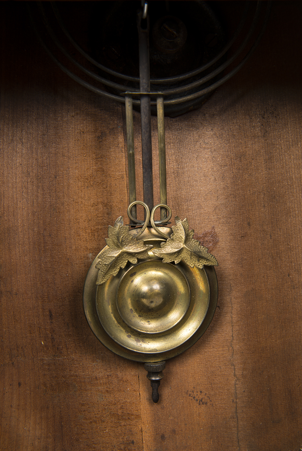 Antique Japanese Oak Wall Clock