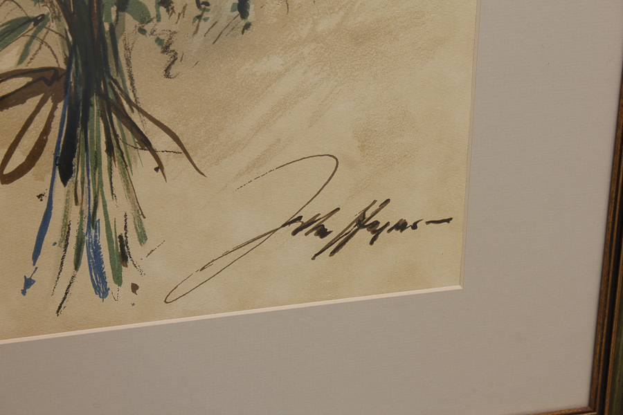 John Haym Photo Offset Lithograph of a Bouquet of Flowers