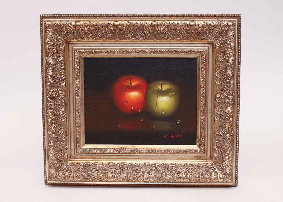 Signed K. Alden Oil on Canvas Still Life Painting