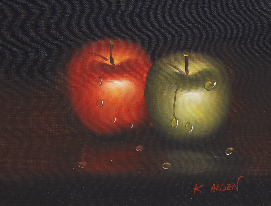 Signed K. Alden Oil on Canvas Still Life Painting