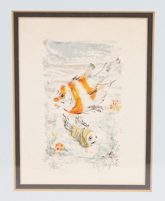 Limited Edition A. Joyce Stone Lithograph of "Gold Stripe"