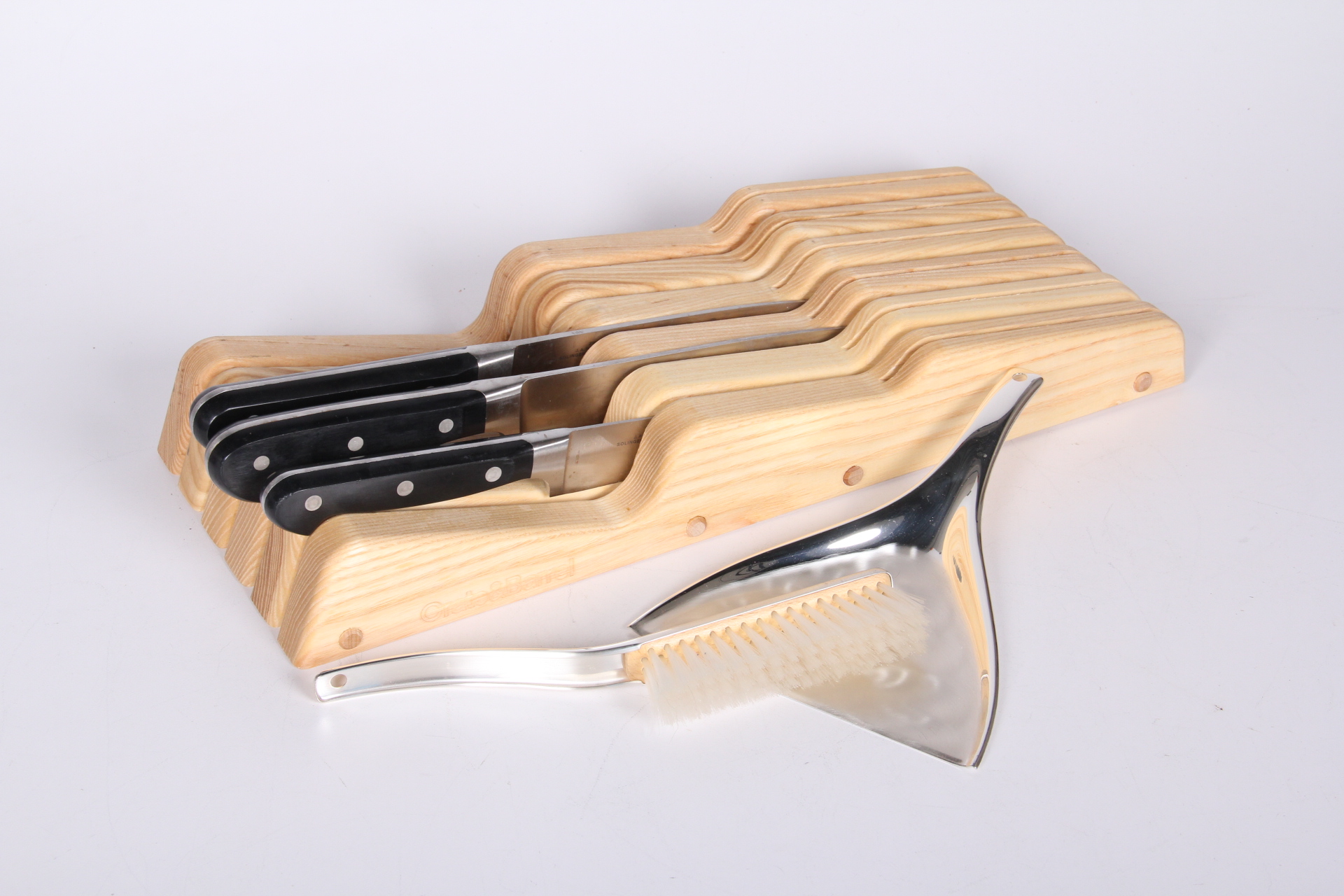 Vintage Ikora Crumb Brush Set and German Kitchen Knives