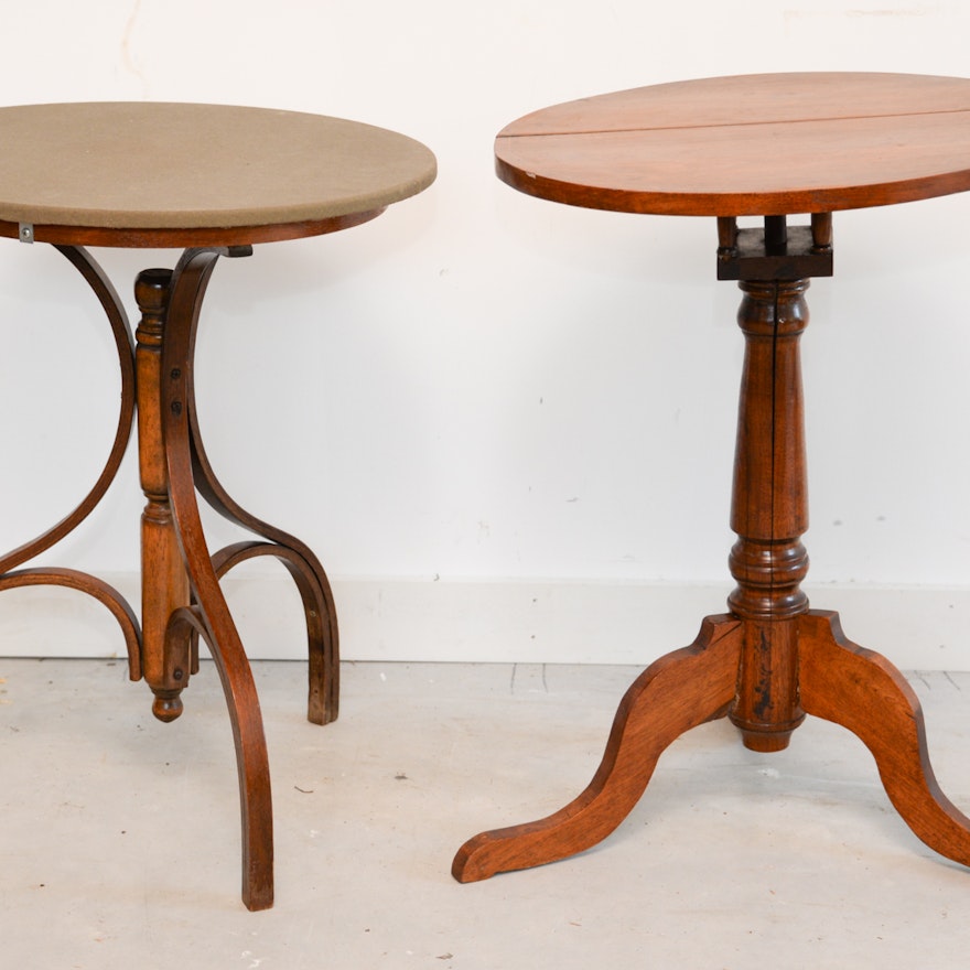 Vintage Wood Accent Tables
