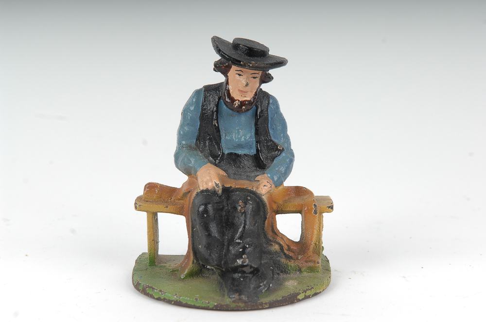 Pair of Vintage Cast Iron Amish Bookends