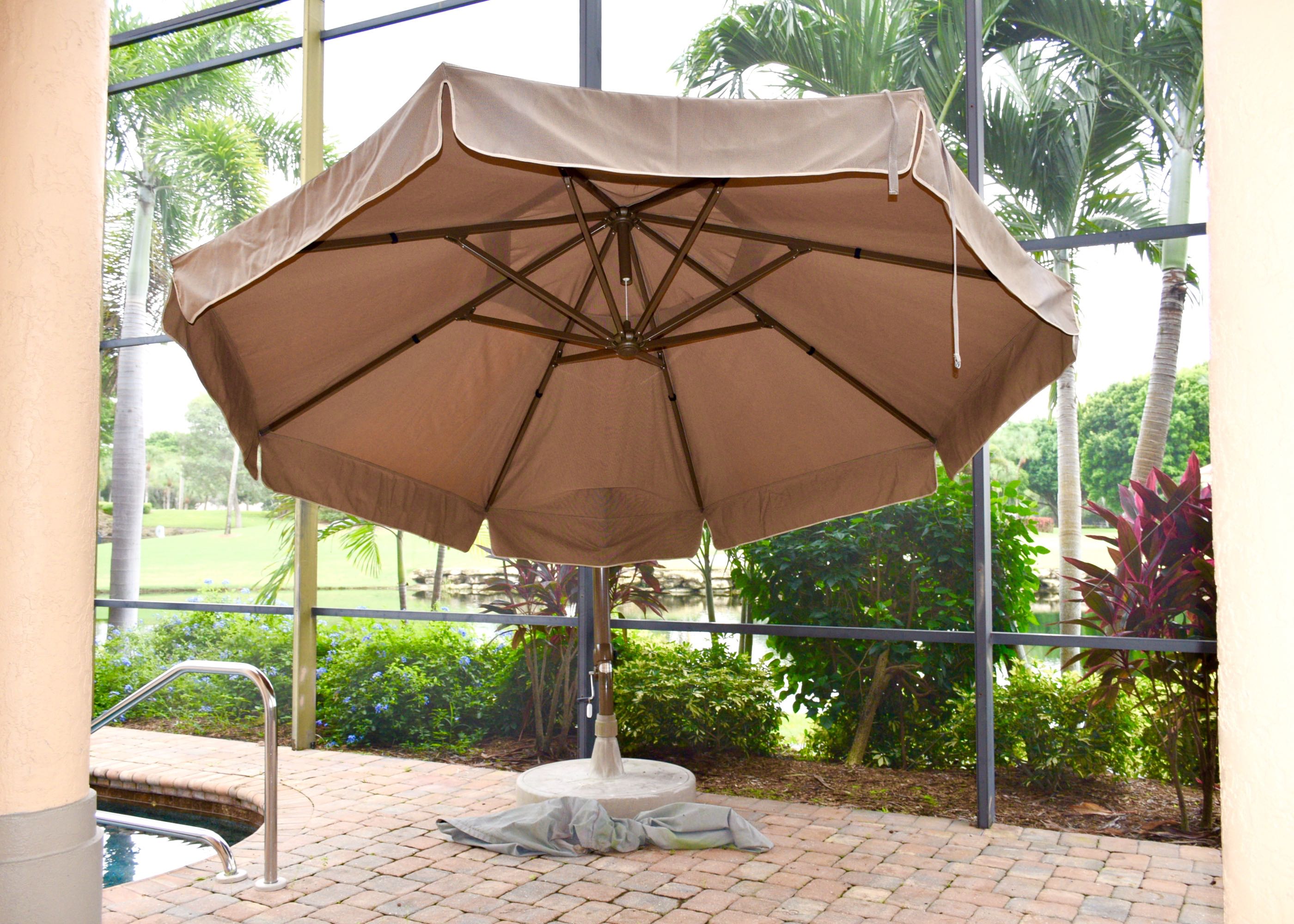 Sun Garden Tan Parasol Umbrella