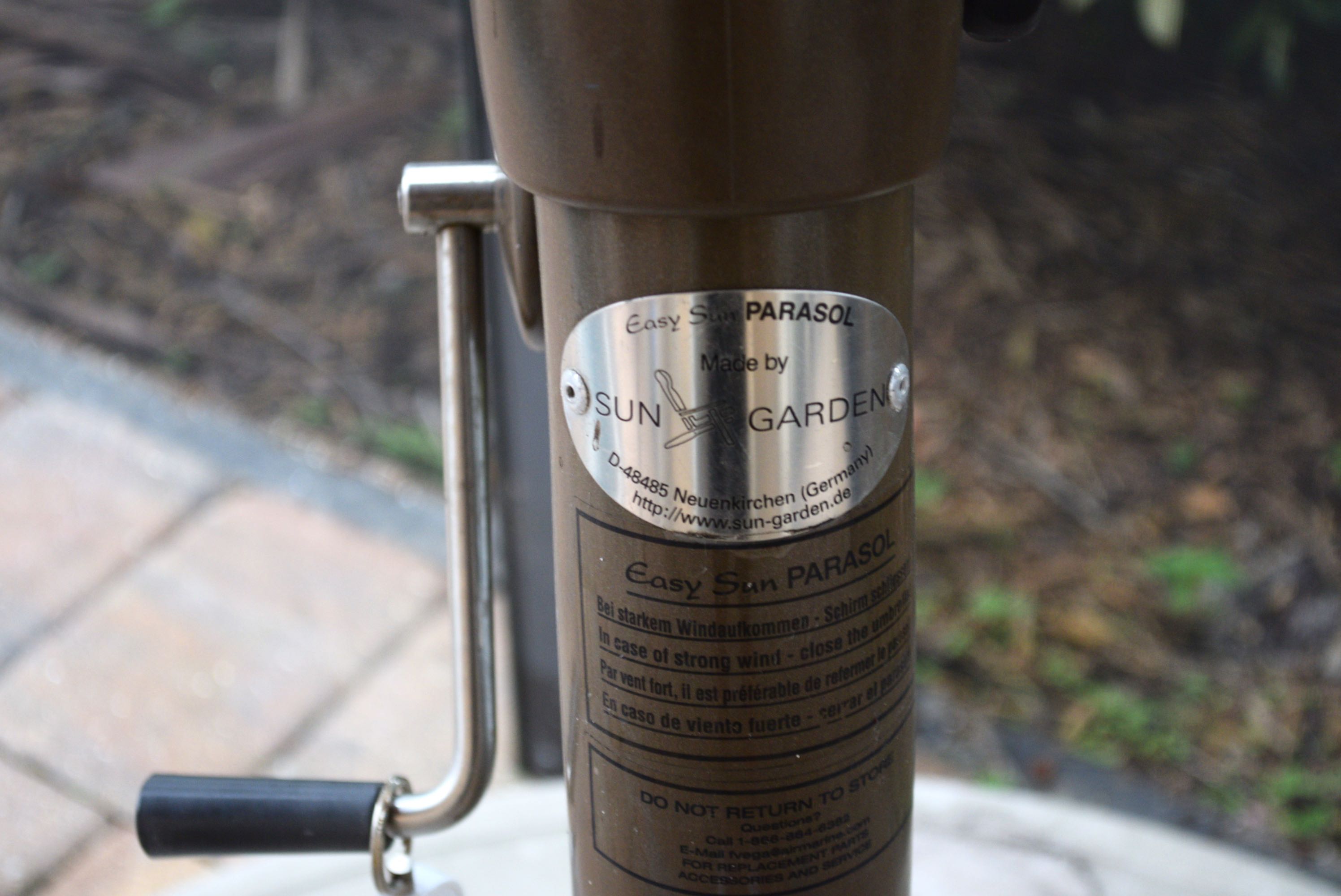 Sun Garden Tan Parasol Umbrella