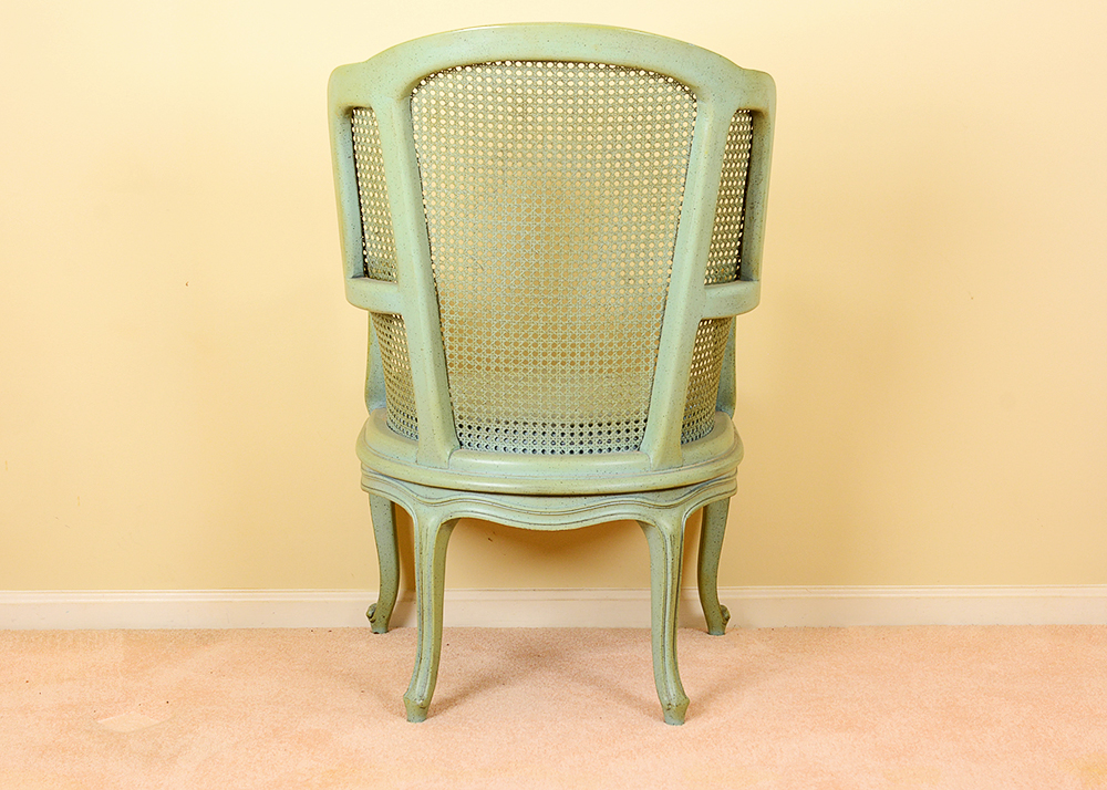 Seafoam Green Cane Back Chairs