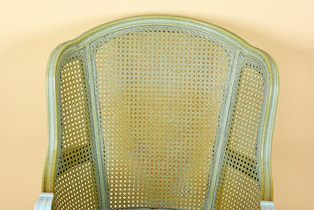 Seafoam Green Cane Back Chairs