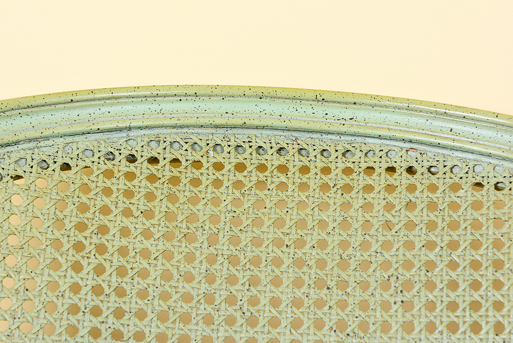 Seafoam Green Cane Back Chairs