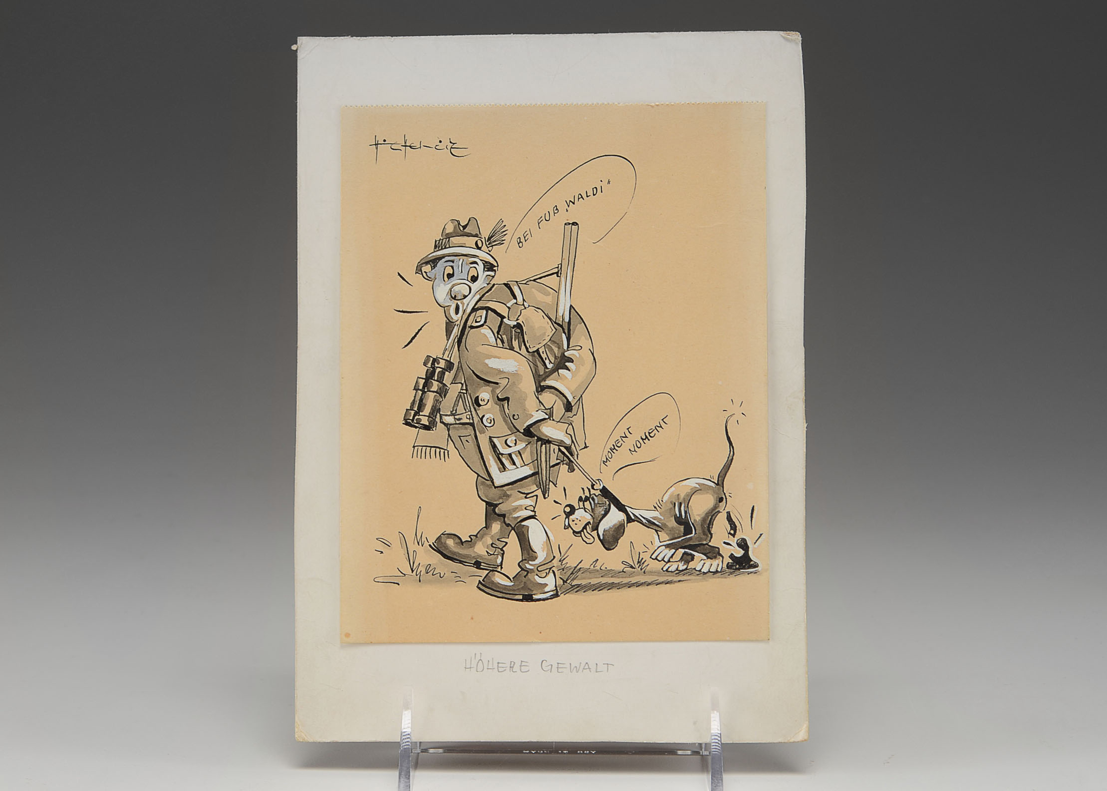 Original 1959 German Political Cartoon