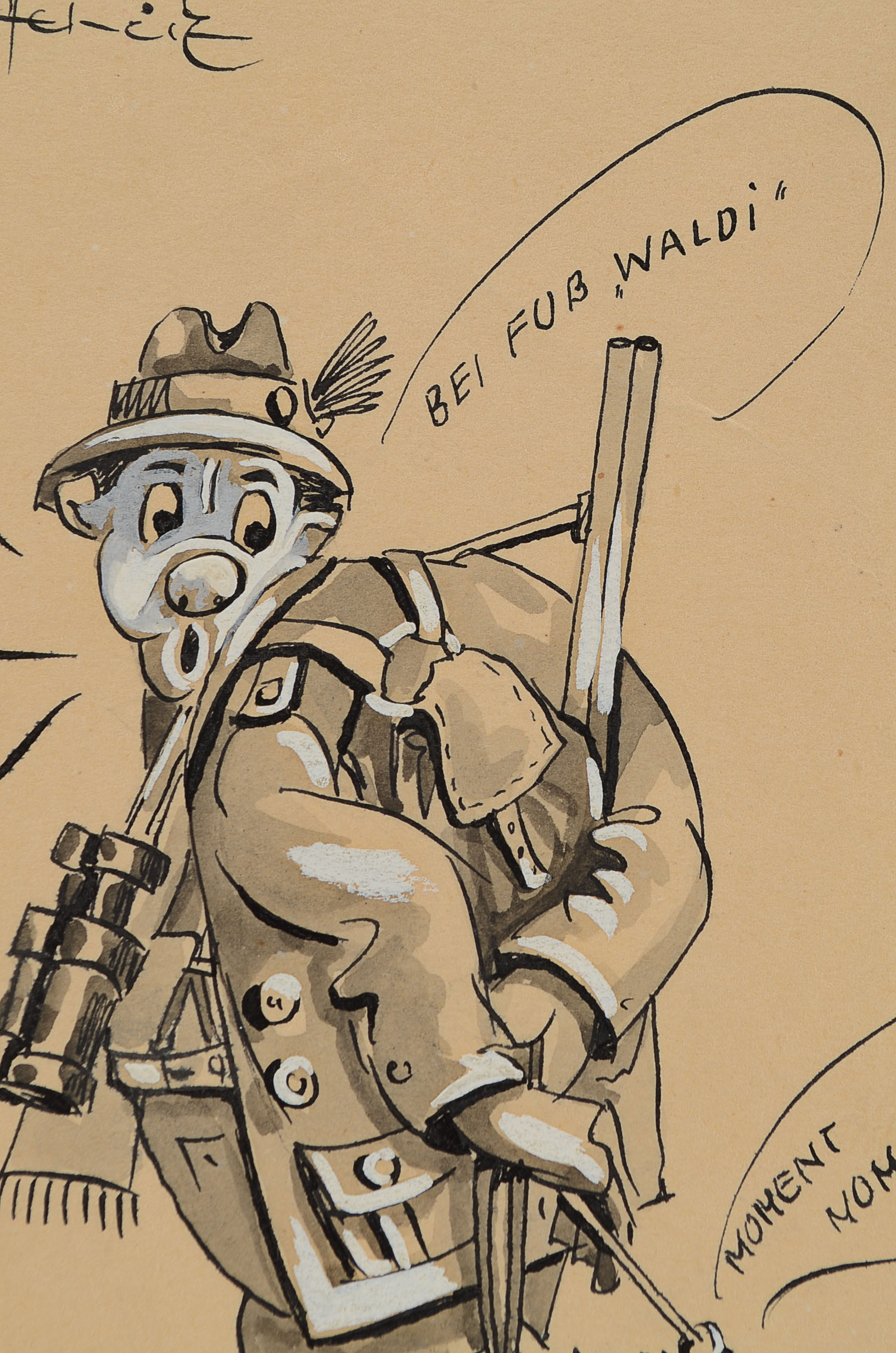 Original 1959 German Political Cartoon