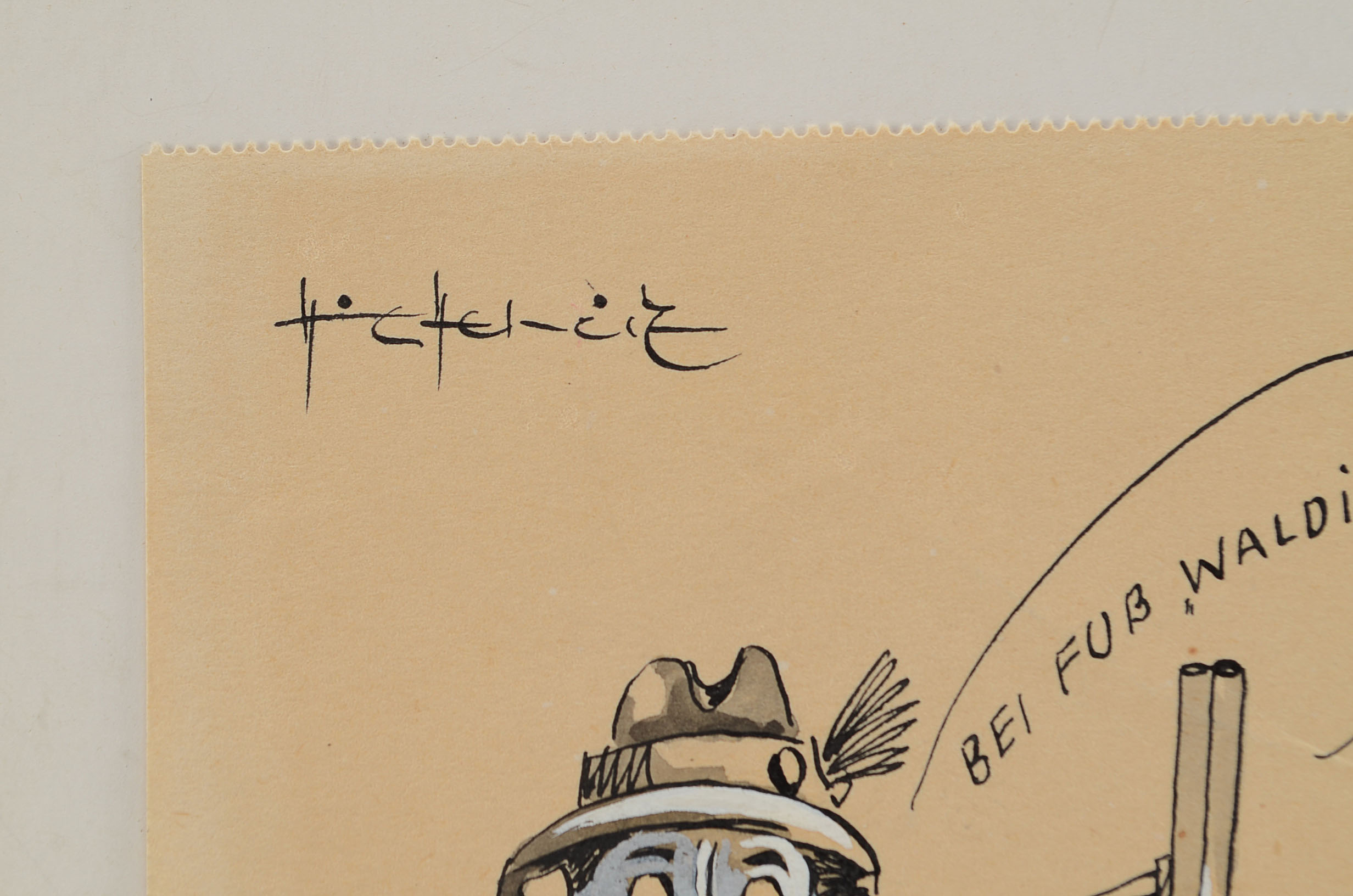 Original 1959 German Political Cartoon