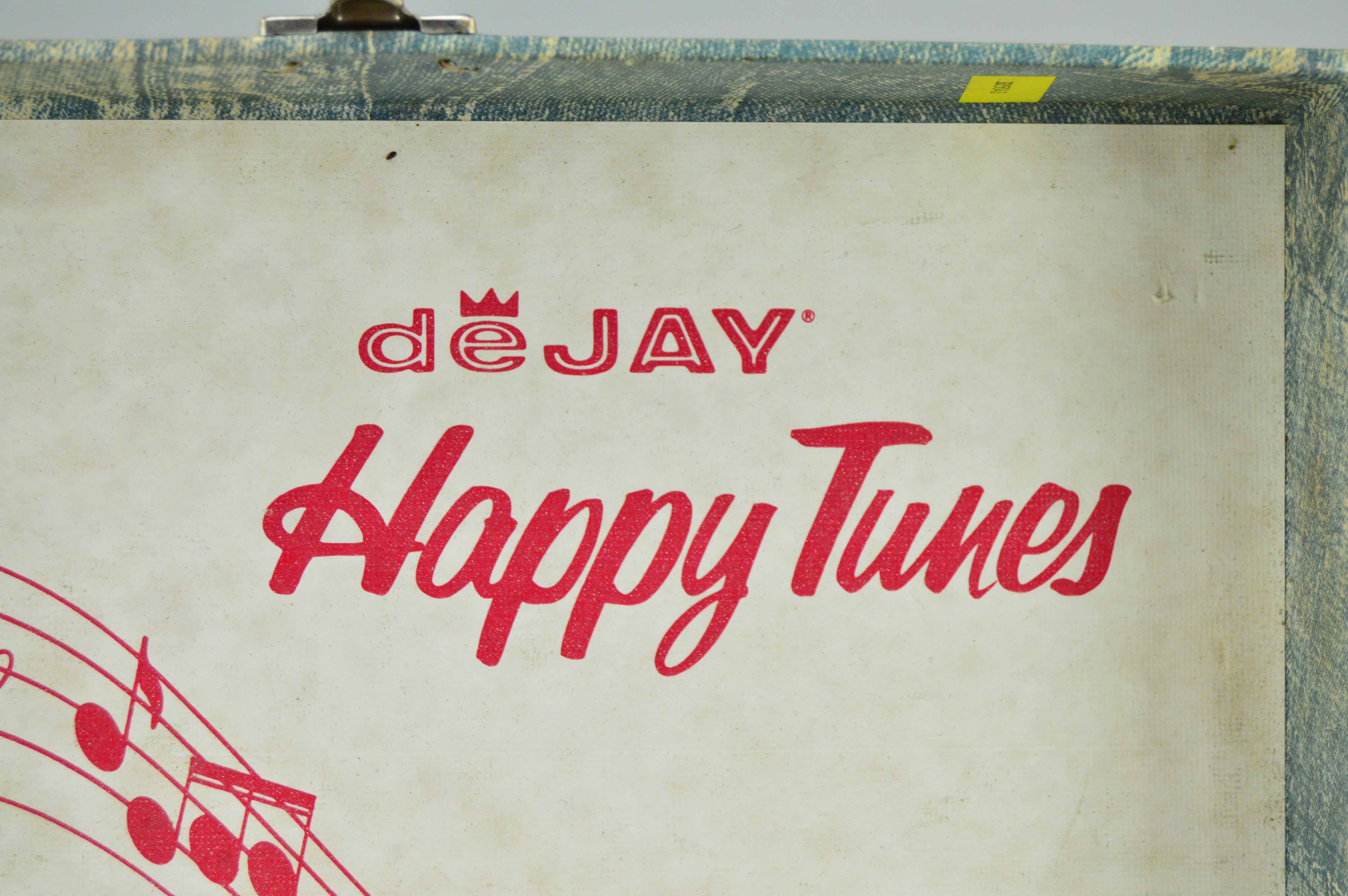 Vintage DeJay "Happy Tunes" Turntable and Records