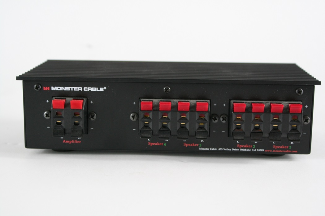 Pioneer Elite Receiver, Sony CD,  and Monster Cable Speaker Box