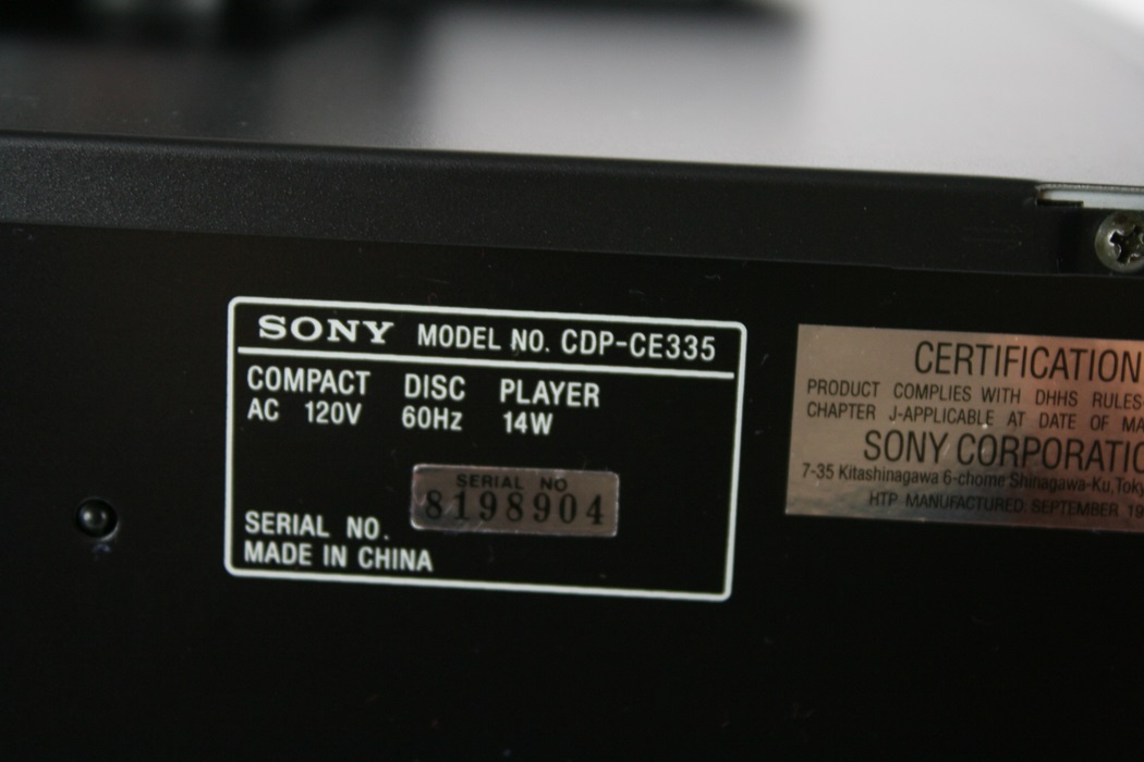 Pioneer Elite Receiver, Sony CD,  and Monster Cable Speaker Box