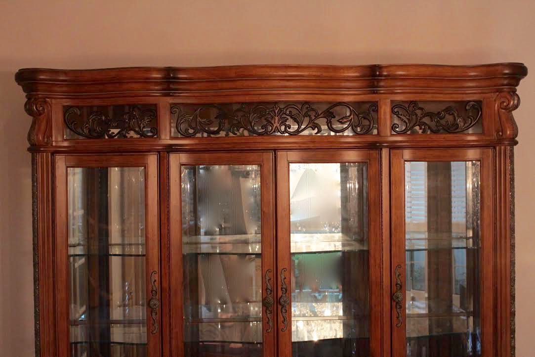 Michael Amini Signature Series Breakfront China Cabinet