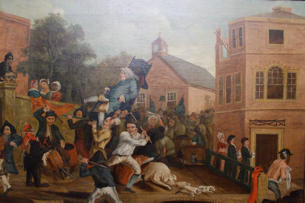 19th Century Copy of Hogarth's "Chairing the Members"