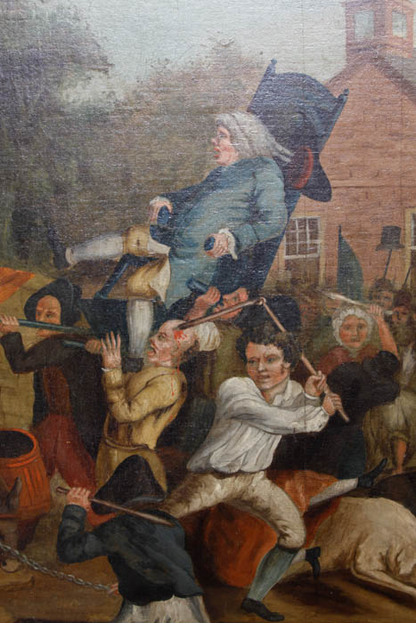 19th Century Copy of Hogarth's "Chairing the Members"