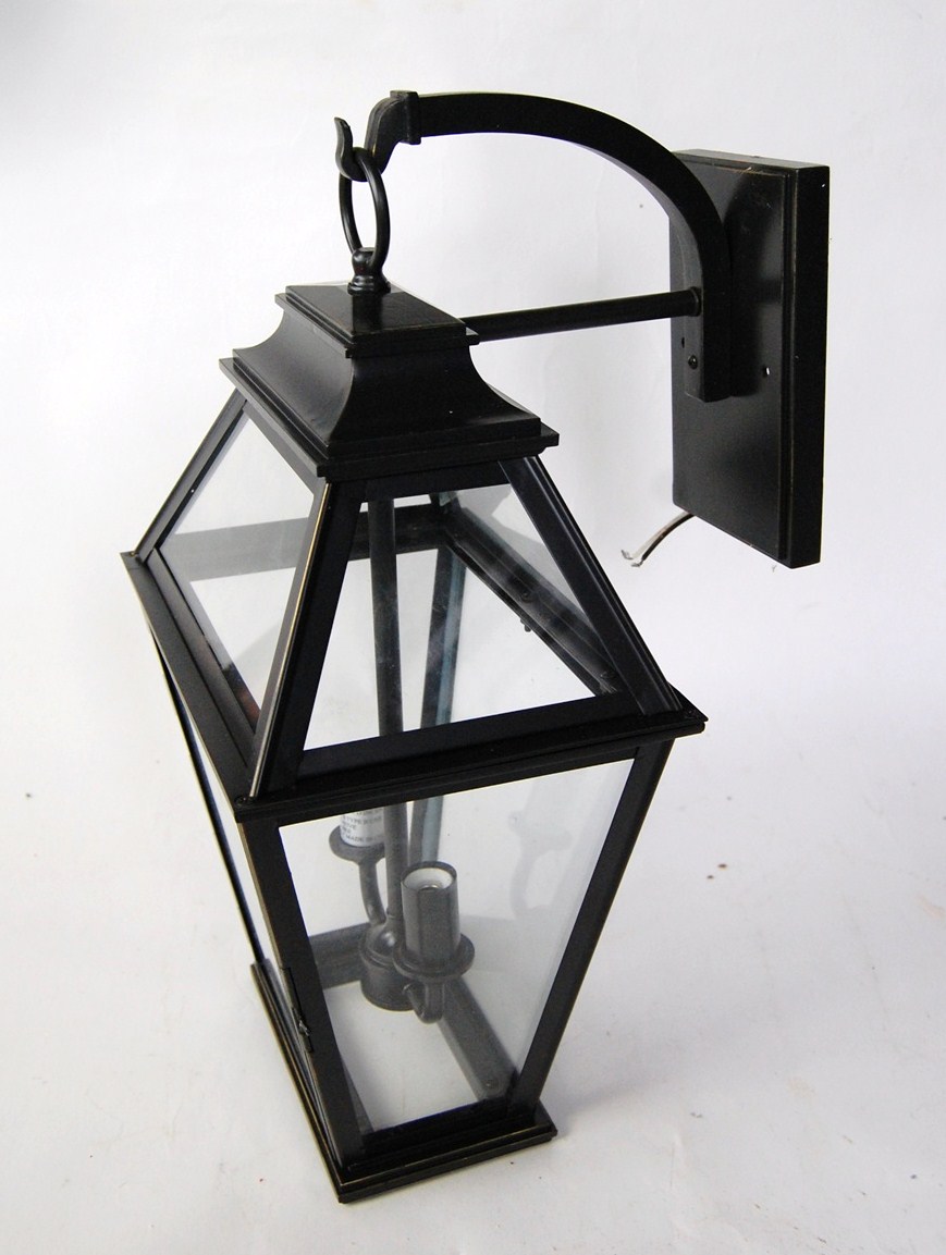 Pair of Restoration Hardware Cambridge Bronze Tone Sconces