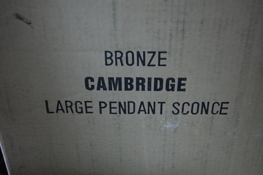 Pair of Restoration Hardware Cambridge Bronze Tone Sconces