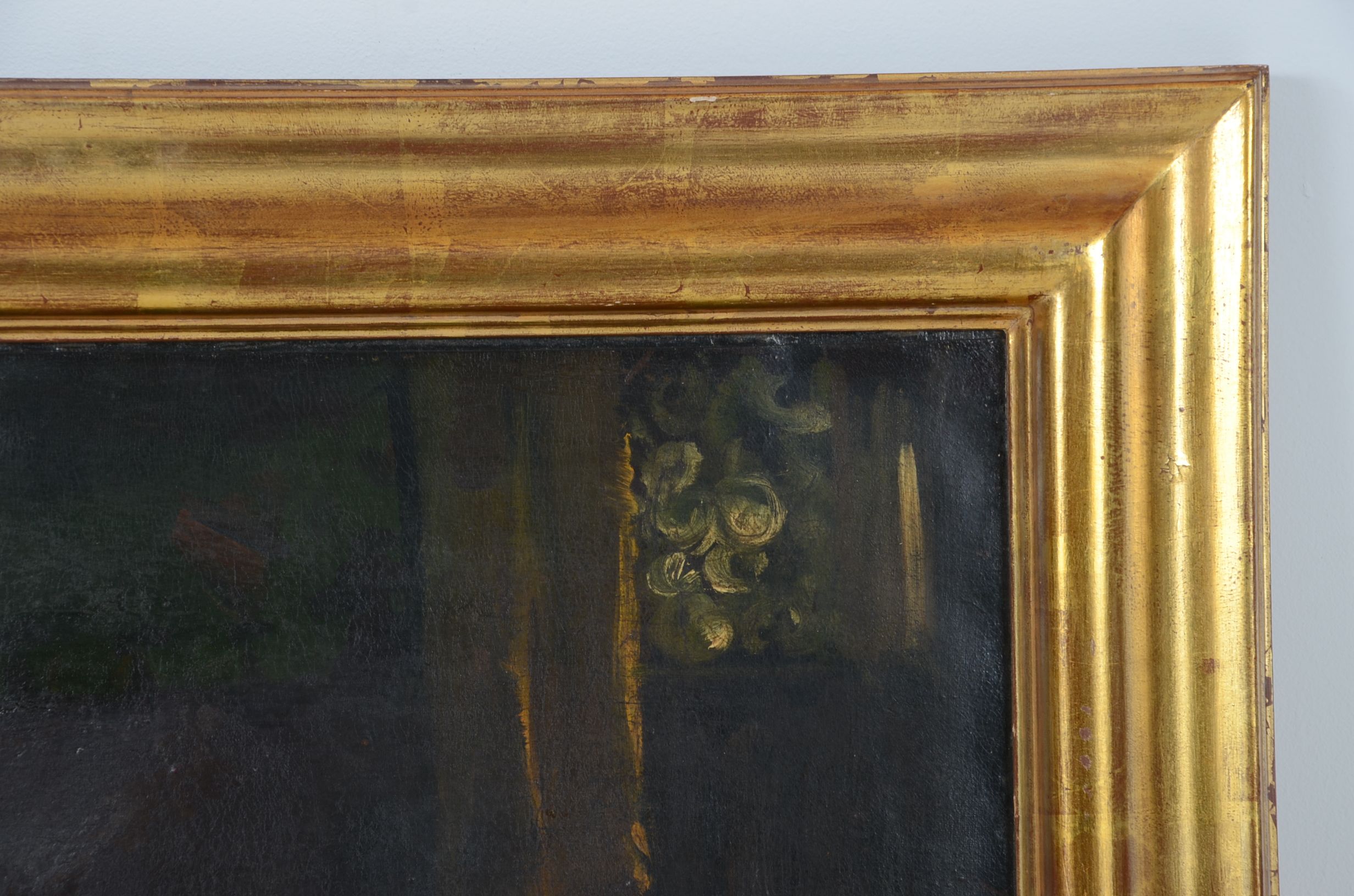 Frank Duveneck Original "The Chess Players" Oil Painting