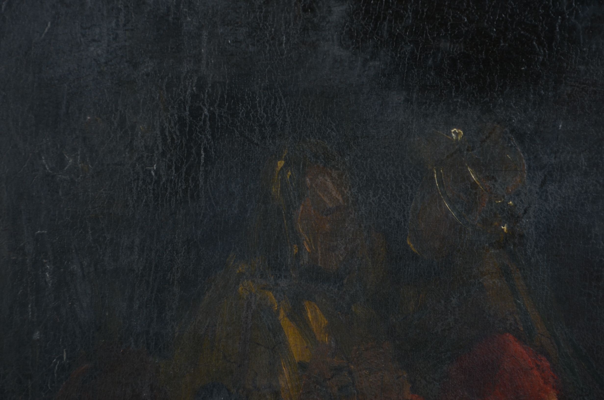 Frank Duveneck Original "The Chess Players" Oil Painting