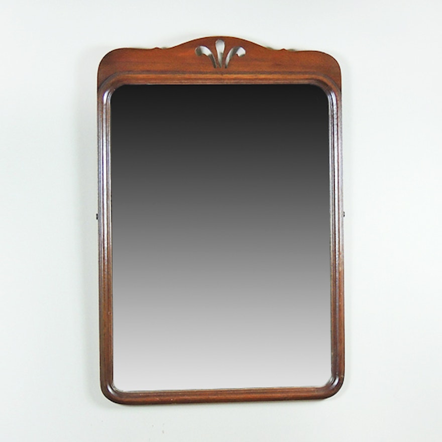 Vintage Walnut Wall Mirror