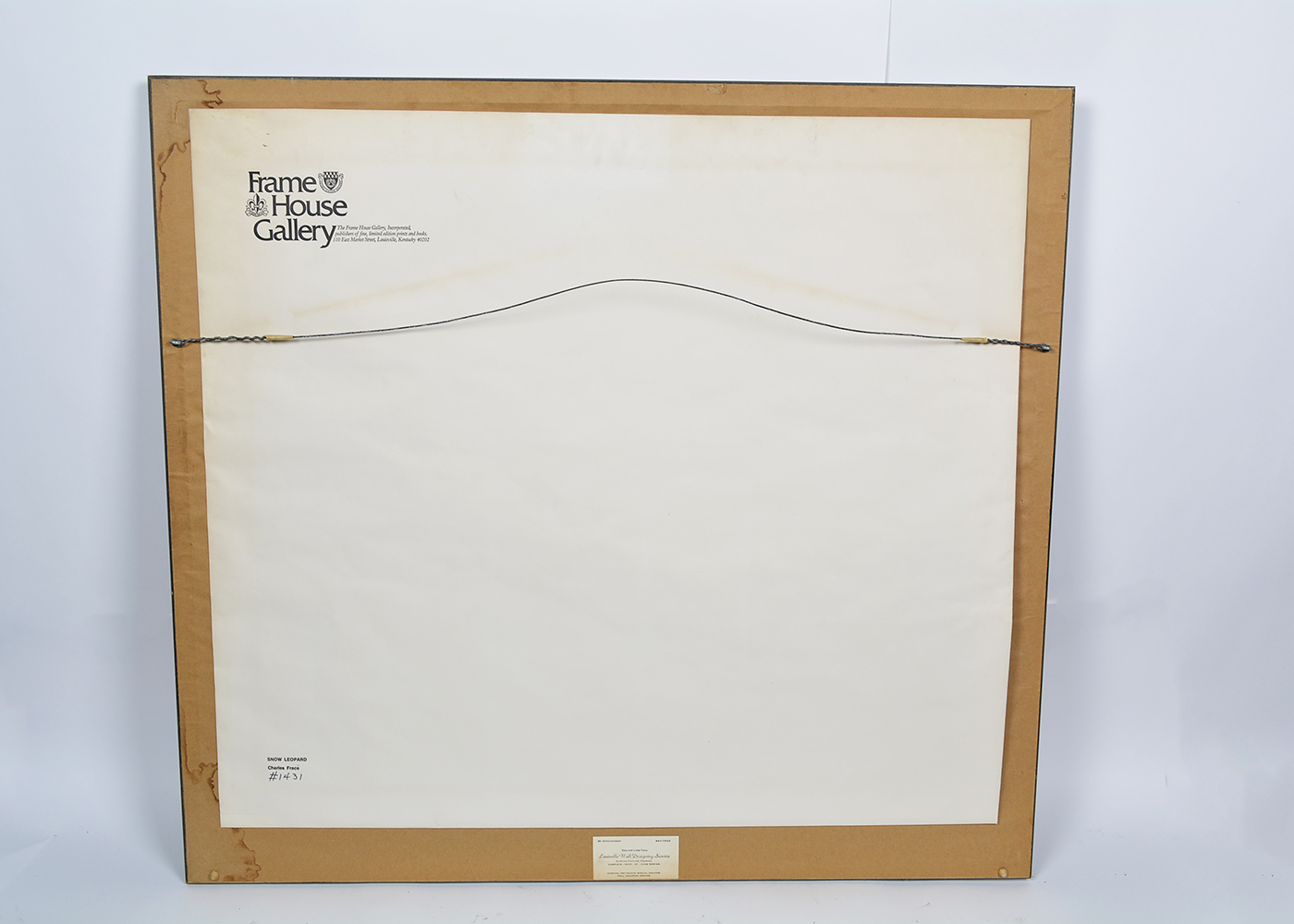 Framed Charles Frace' Snow Leopard Print