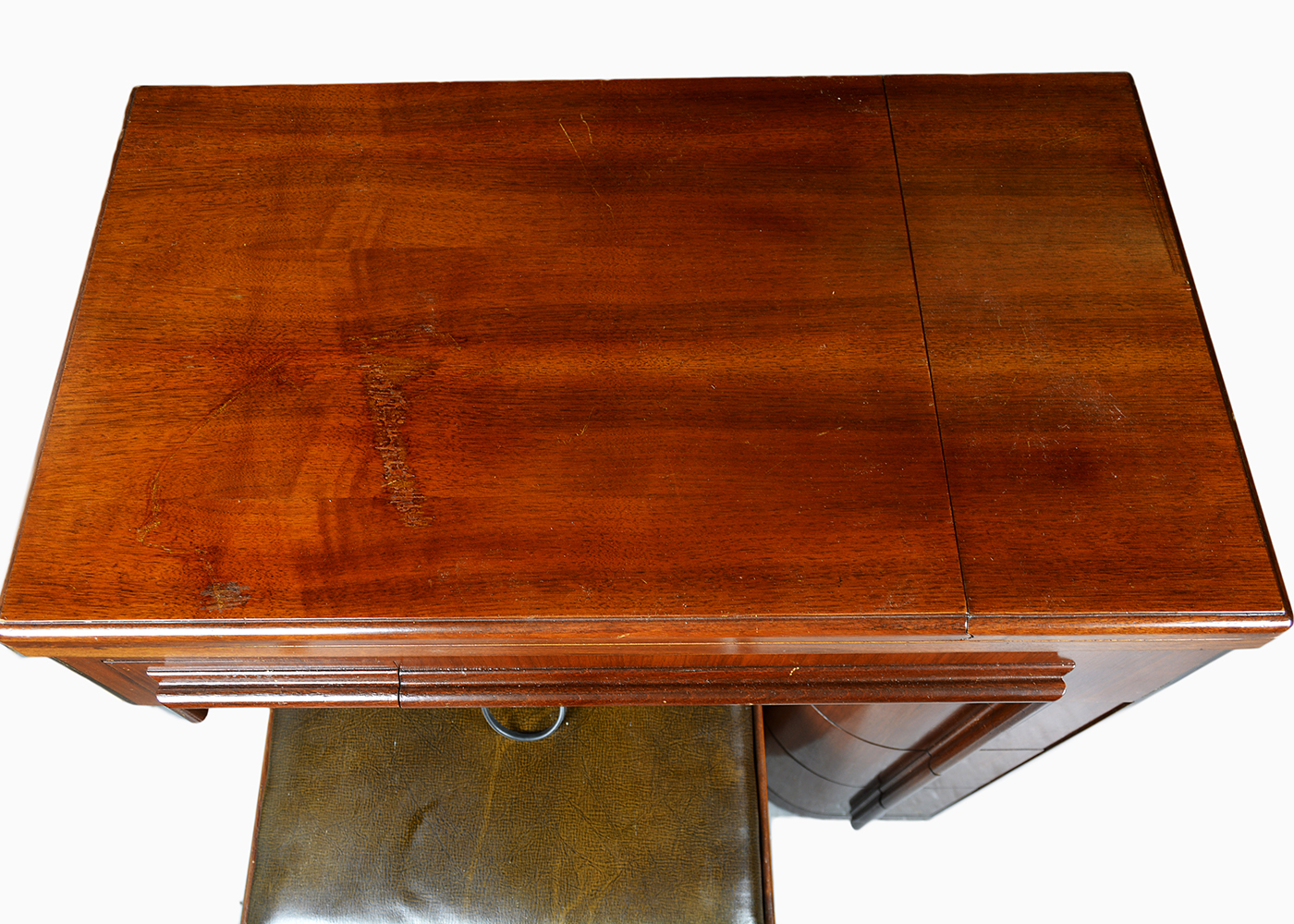 Vintage Singer 42 Art Deco Cabinet with Singer Sewing Machine