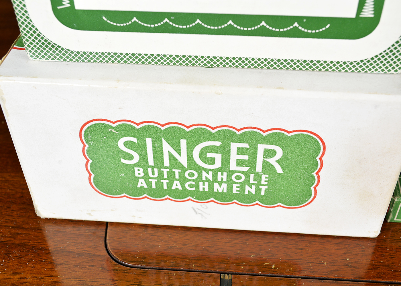 Vintage Singer 42 Art Deco Cabinet with Singer Sewing Machine