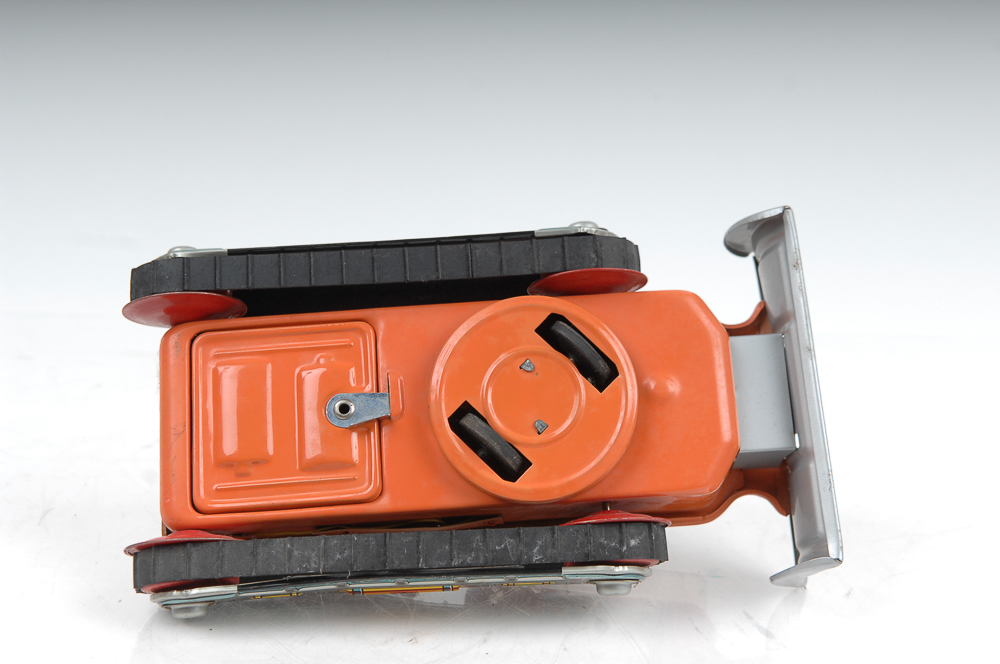 Vintage Tin Lithograph Bulldozer Toy TN Made in Japan