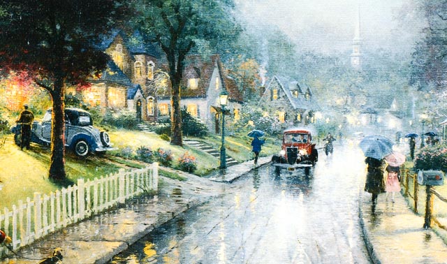 Thomas Kinkade "Hometown Memories 1" Giclee Print