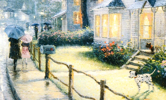 Thomas Kinkade "Hometown Memories 1" Giclee Print