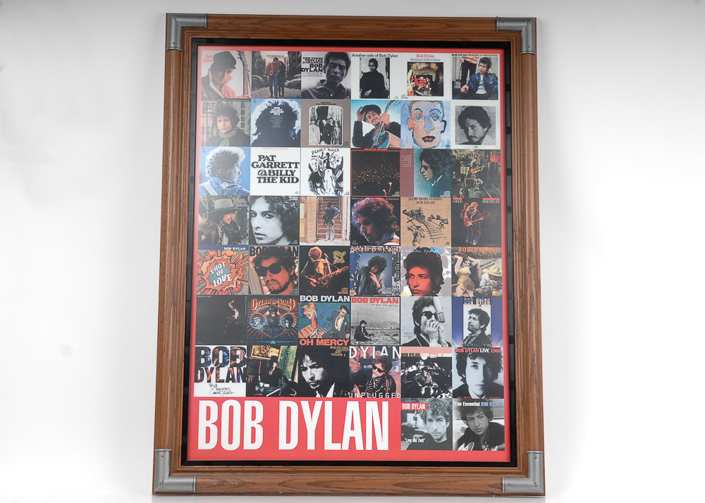 Framed Bob Dylan Album Covers Poster