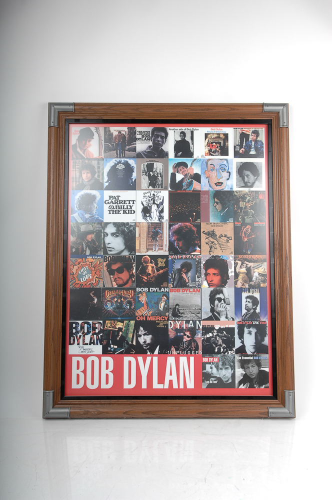 Framed Bob Dylan Album Covers Poster