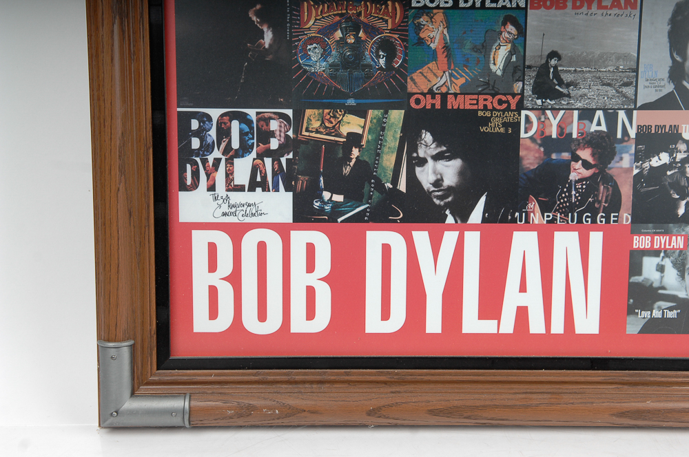 Framed Bob Dylan Album Covers Poster