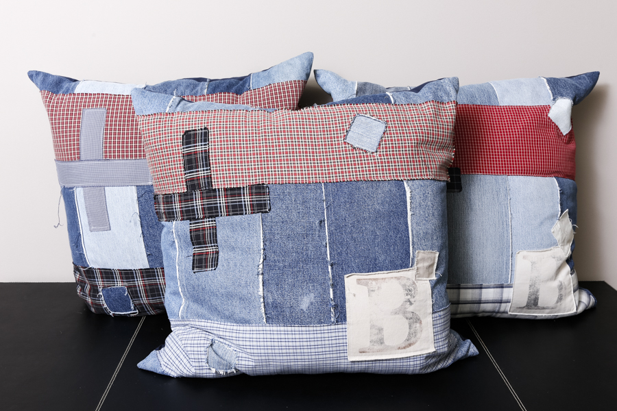 Three Design Legacy Down Denim Pillows