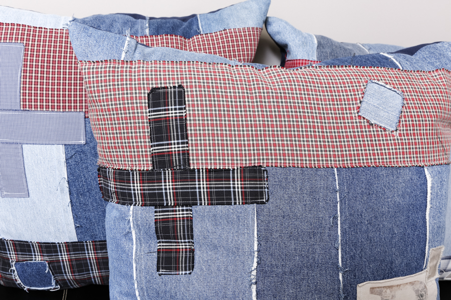 Three Design Legacy Down Denim Pillows