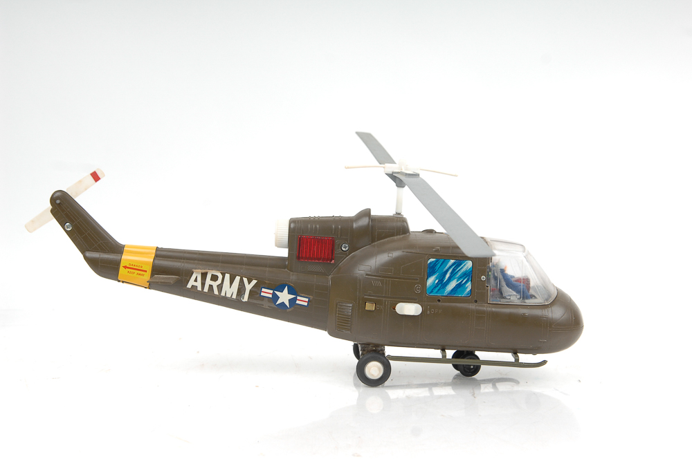 Vintage TN Battery Operated Army Helicopter with Original Box