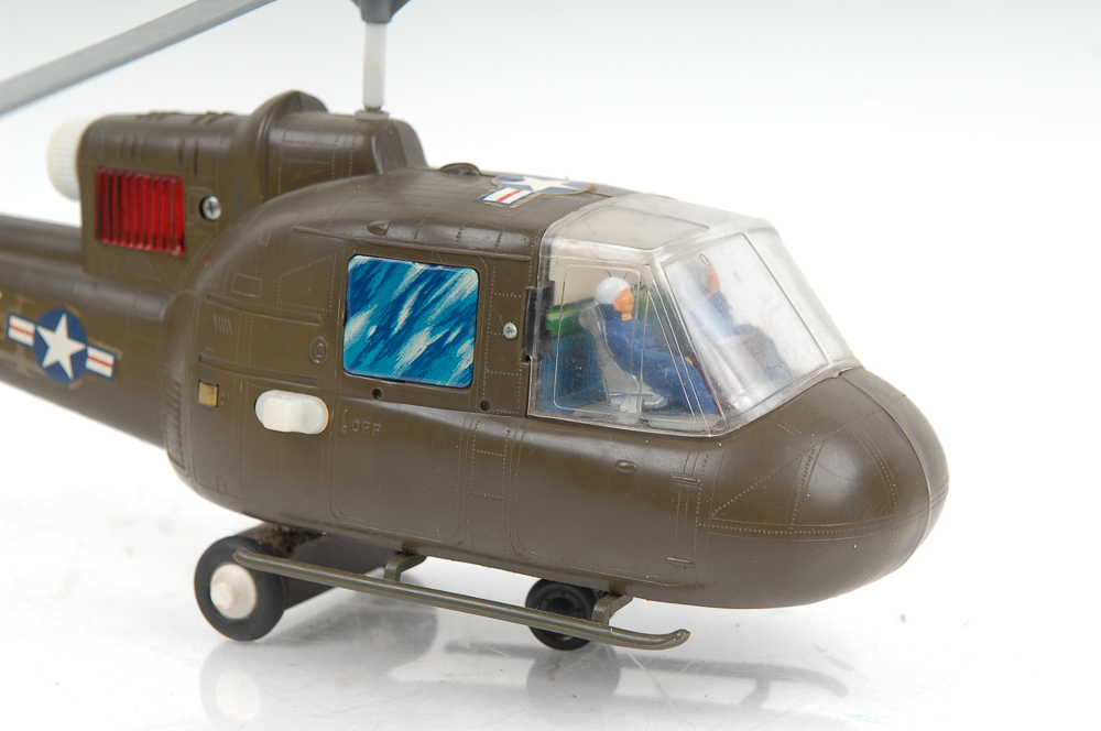 Vintage TN Battery Operated Army Helicopter with Original Box
