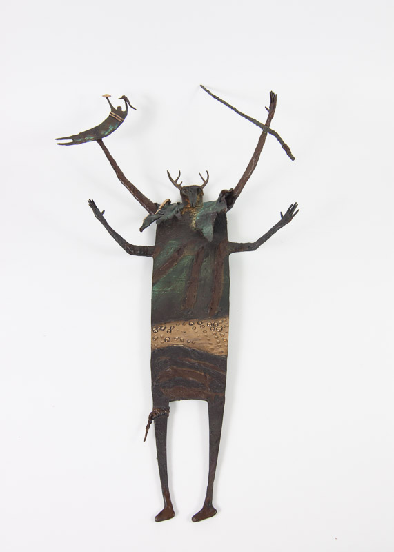 Bronze Native American Shaman Sculpture by Bill Worrell