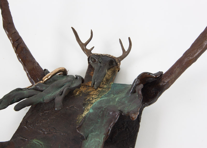 Bronze Native American Shaman Sculpture by Bill Worrell